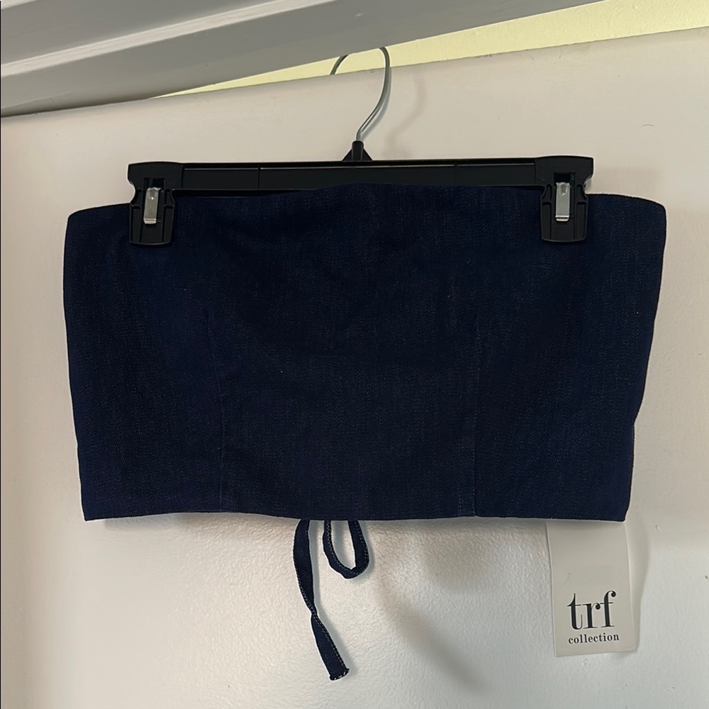 New Zara denim crop top